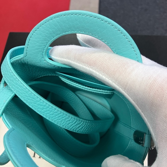 Tiffany & Co. Blue Leather Shoulder Bag with Chain - Picture 3 of 5